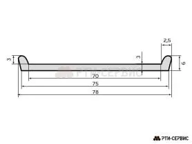Прокладка бандажа топливного бака MAN F2000/TGA/TGS/TGX (70) 