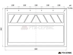Брызговик 580х360 мм DAF (свет.) - фото 1