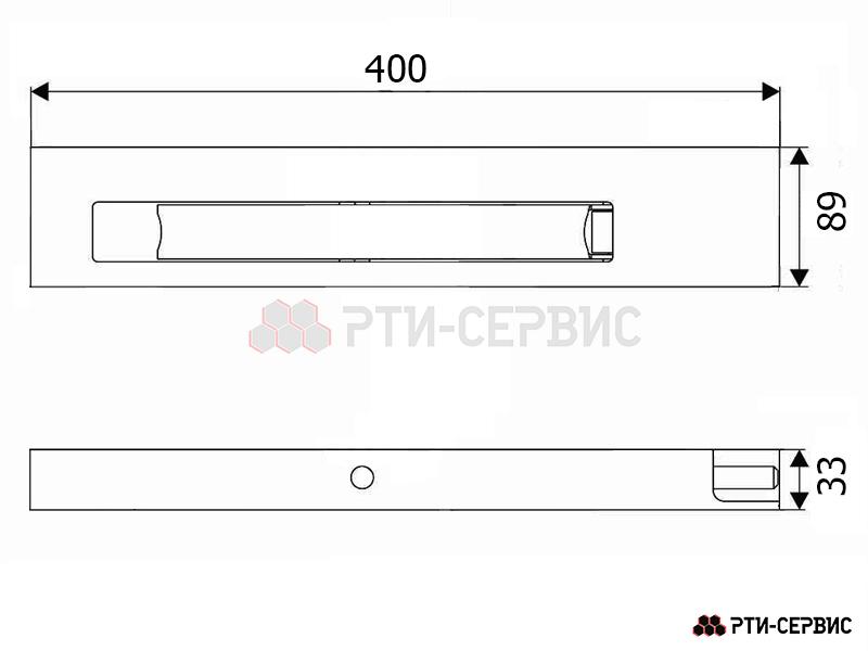 Замок борта алюминиевый 400 мм (левый) - фото 4